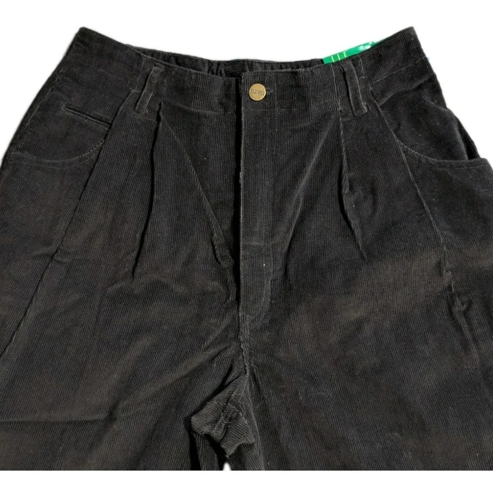 Vintage P.S. Gitano Corduroy Pants Womens‎ 12 Short NWT Pleated Tapered